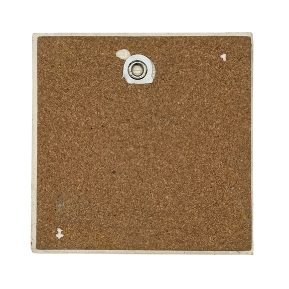 Barbara Lavallee 2001 Woman with Cherries Alaskan Native Art Wall Tile Trivet - Picture 7 of 7